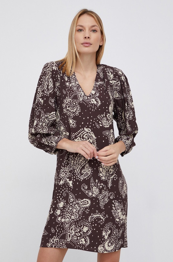 Sisley Sukienka trzy czwarte multicolor 411P5VI76.78D