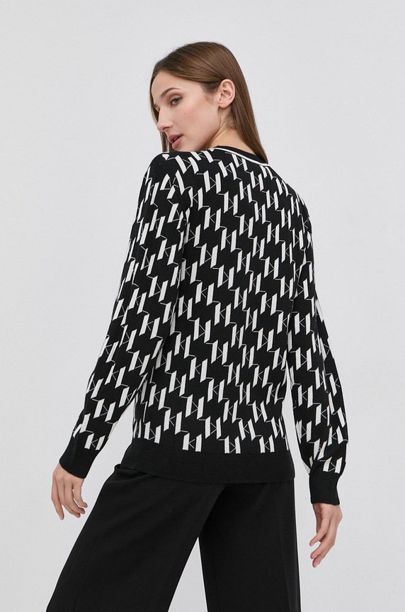 Odzież Karl Lagerfeld Sweter z domieszką wełny 216W2006 216W2006 czarny