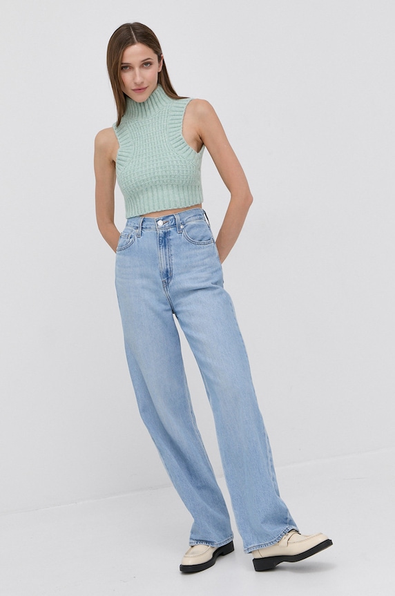 For Love & Lemons Kamizelka KFA21T104 zielony AW21
