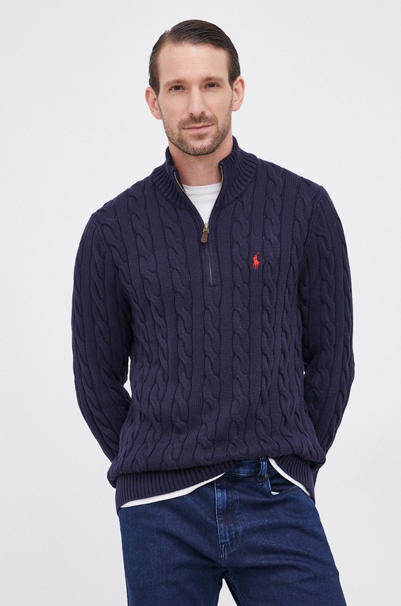 Polo Ralph Lauren - Sweter 710810841001 710810841001 granatowy SS26