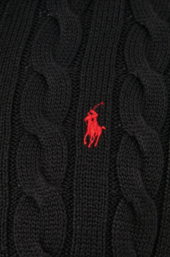 Βαμβακερό πουλόβερ Polo Ralph Lauren 710810841006 μαύρο