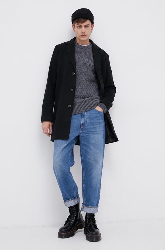 Superdry Sweter z domieszką wełny M6110305A.5YD szary AW21