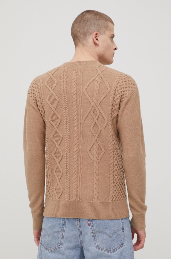 Oblečení Vlněný svetr Superdry M6110291A.18C béžová