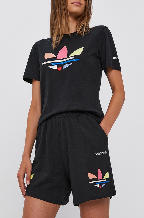 adidas Originals Szorty H22849 nadruk czarny H22849