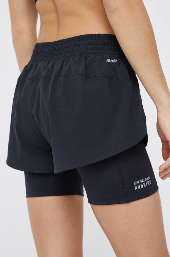 New Balance Szorty WS01241BK WS01241BK czarny AA00