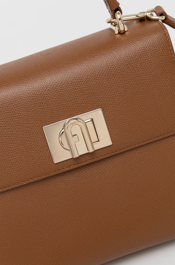 Furla Torebka skórzana BAKPACO.ARE000.03B00 brązowy AW24