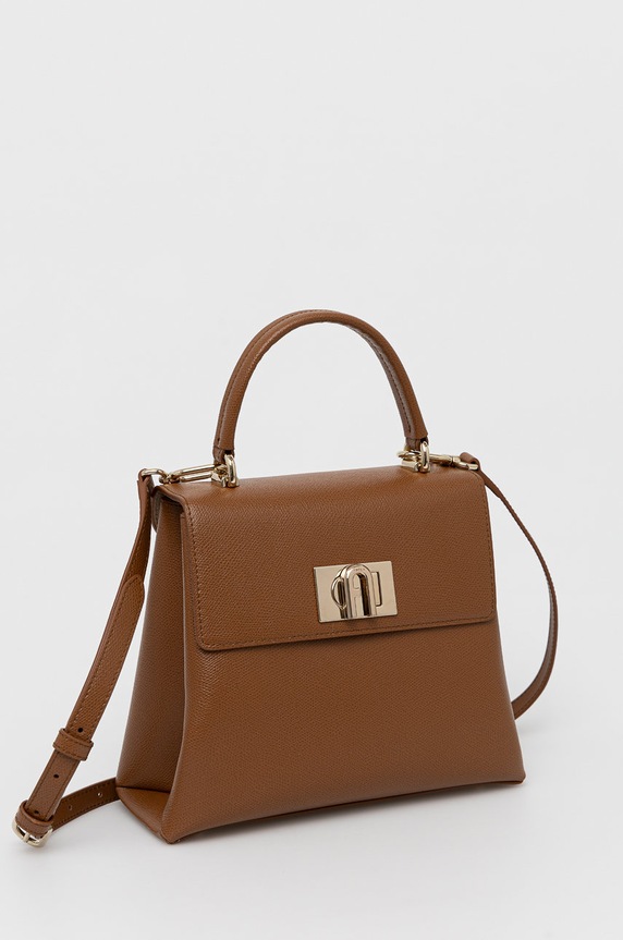 Akcesoria Furla Torebka skórzana BAKPACO.ARE000.03B00 brązowy