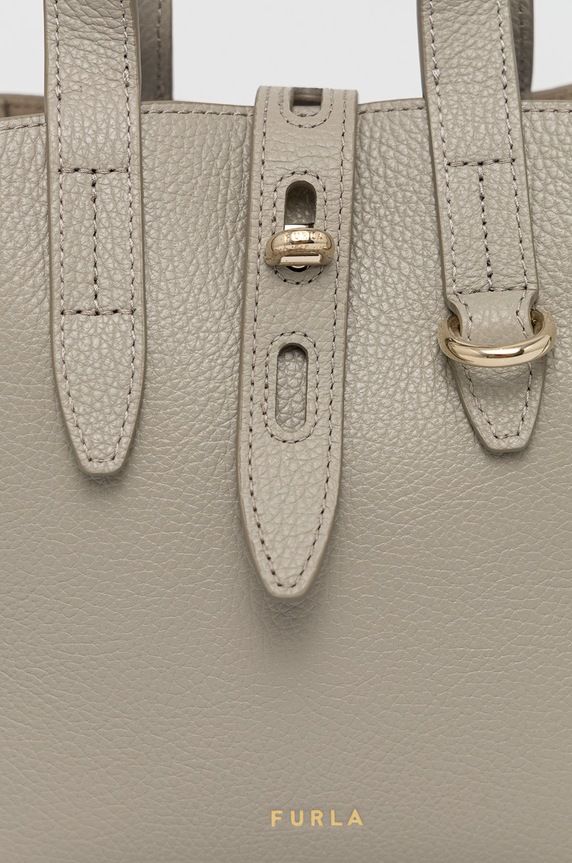 Furla Torebka skórzana BASRFUA.HSF000.M7Y00 szary AA00