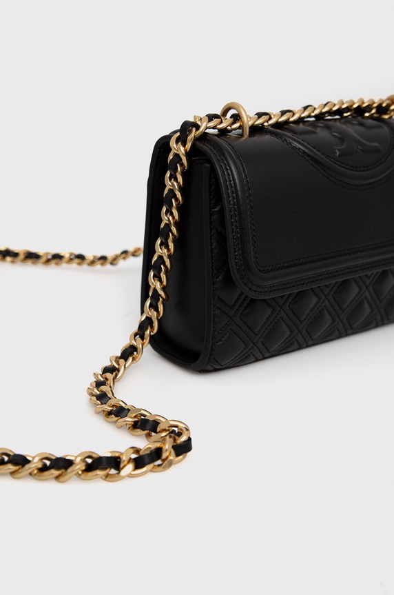 Tory Burch Torebka skórzana SMALL SHOULDER 75576.001 czarny AA00