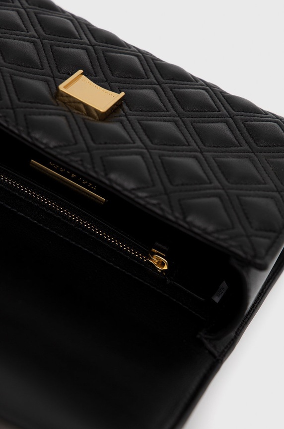 Tory Burch Torebka skórzana SMALL SHOULDER 75576.001 czarny