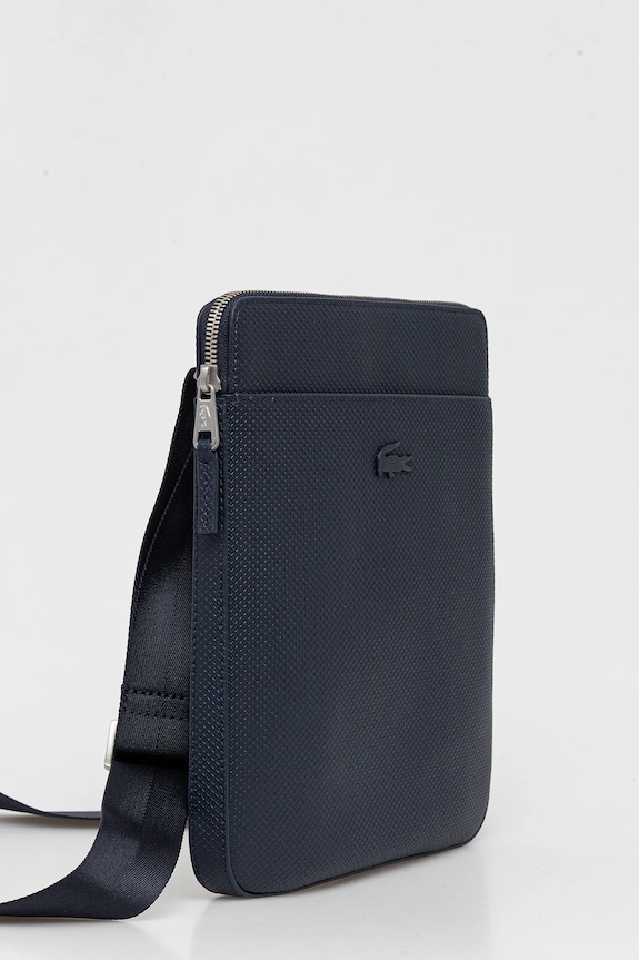 Lacoste pochette in pelle NH2815CE blu navy AW25