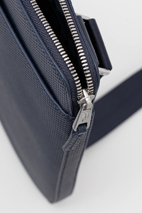 Lacoste pochette in pelle NH2815CE blu navy