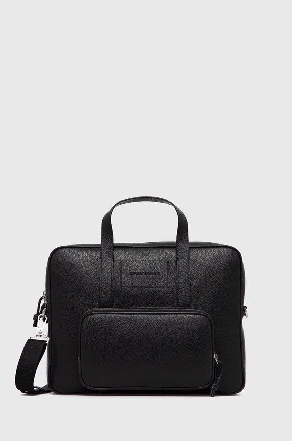 Emporio Armani geantă de piele 38 x 29 x 5 cm uni negru Y4P144.Y068E