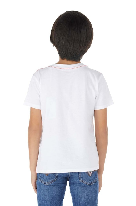 Guess T-shirt bawełniany dziecięcy L73I55.K8HM0 biały