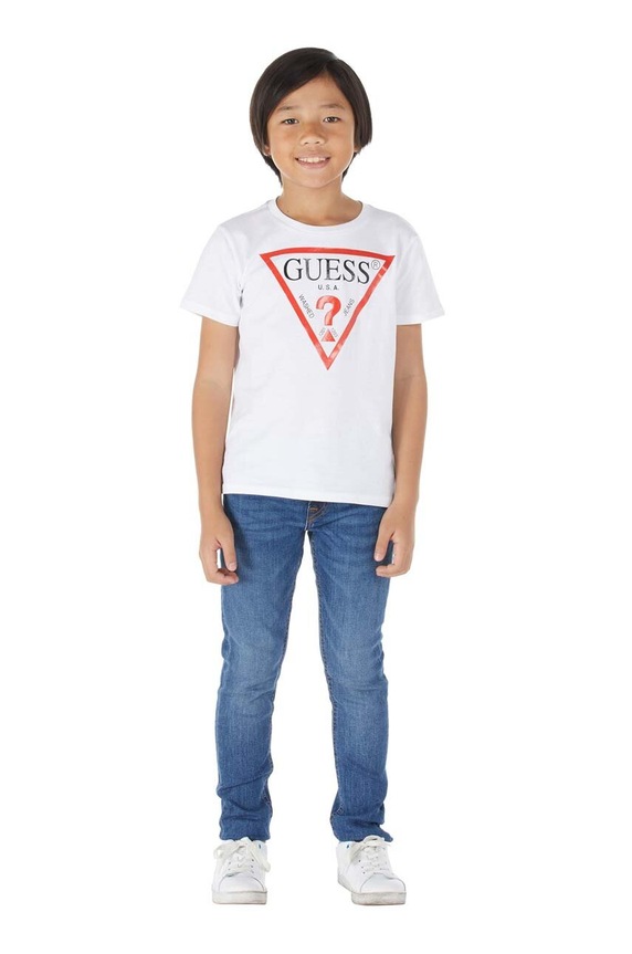 Guess T-shirt bawełniany dziecięcy L73I55.K8HM0