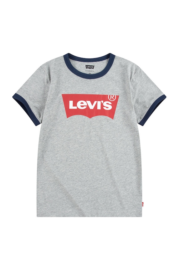 Dječja majica kratkih rukava Levi's print siva 8EA073.CO.B