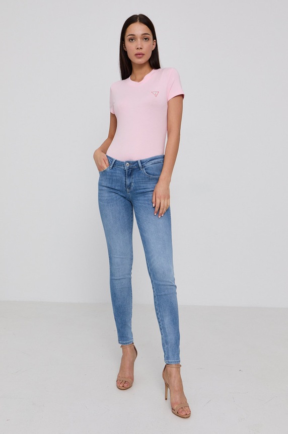 Guess T-shirt W1YI0Z.J1311 W1YI0Z.J1311 różowy AA00