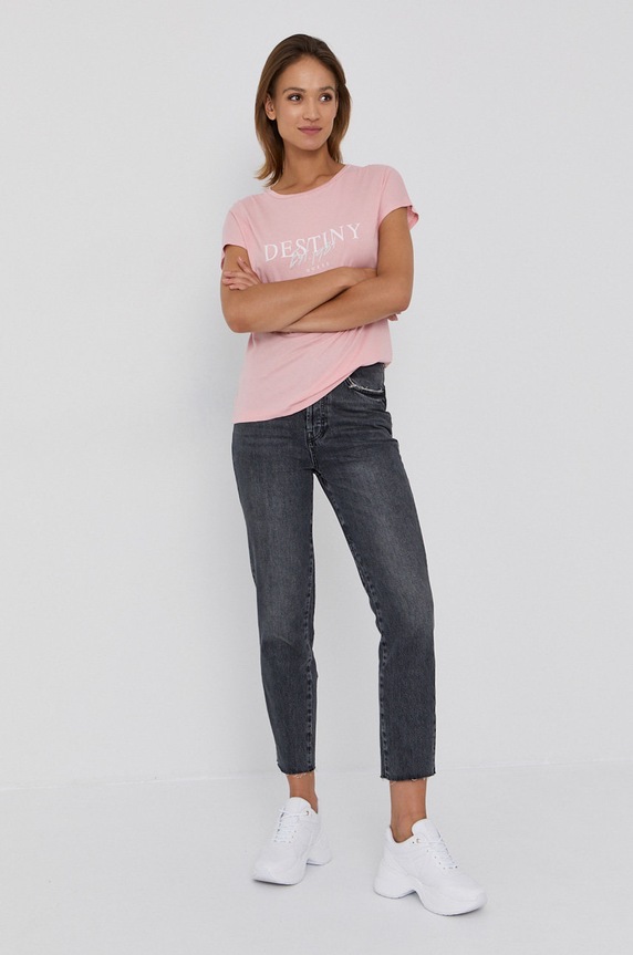 Guess T-shirt W1YI0V.K46D0 różowy AW21