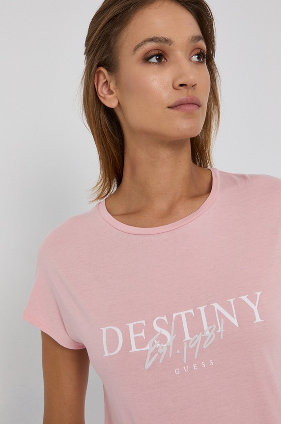 Guess T-shirt różowy W1YI0V.K46D0