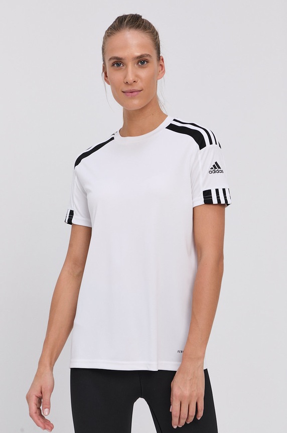 adidas Performance t-shirt Squadra 21 aplikacja biały GN5753