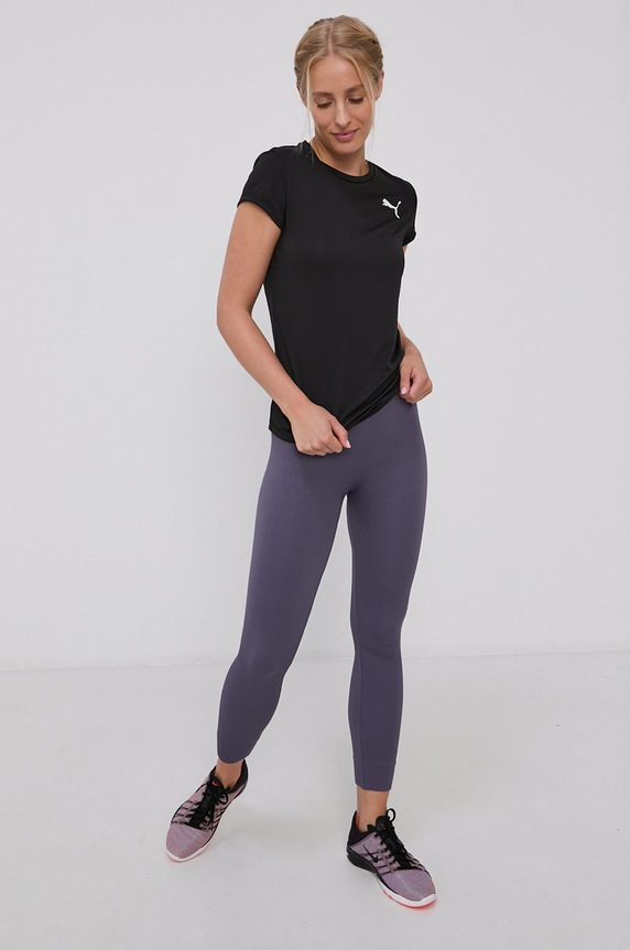 Puma T-shirt treningowy 586857 czarny AW24