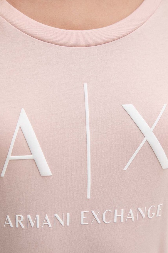 Pamučna majica Armani Exchange roza 8NYT70.YJ16Z