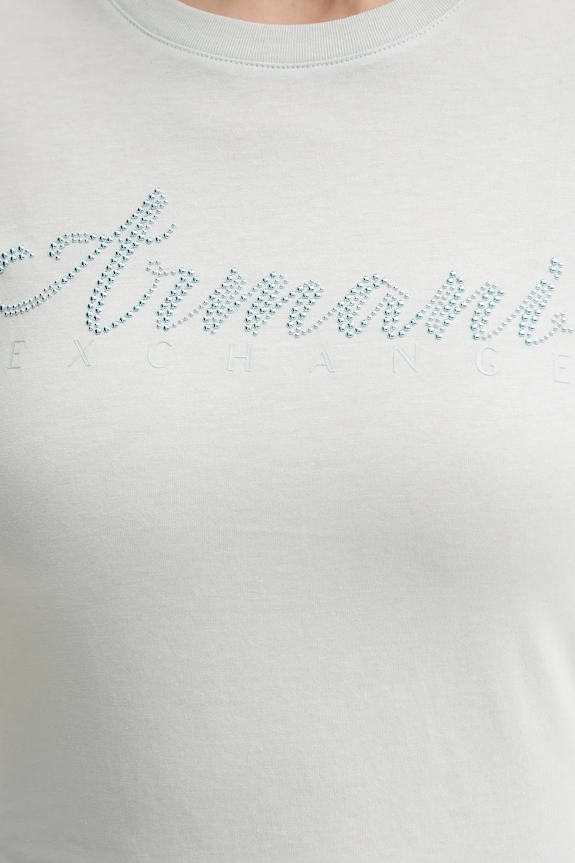 Armani Exchange t-shirt in cotone 8NYT91.YJG3Z turchese
