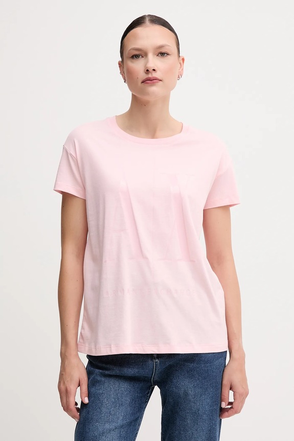 Armani Exchange t-shirt bawełniany różowy 8NYTCX.YJG3Z
