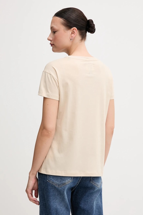 Armani Exchange t-shirt bawełniany 8NYTCX.YJG3Z beżowy AW25