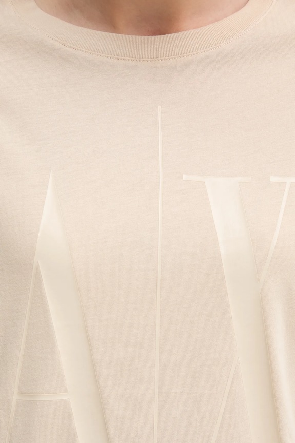 Armani Exchange t-shirt bawełniany beżowy 8NYTCX.YJG3Z