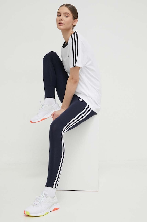 Bavlnené tričko adidas H10201 biela SS24