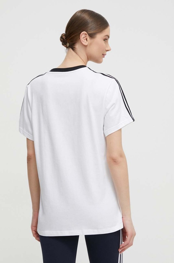 Oblečenie Bavlnené tričko adidas H10201 biela