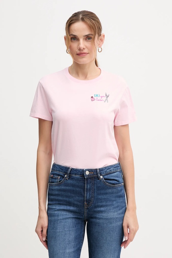 MC2 Saint Barth t-shirt bawełniany regular różowy EMI0002