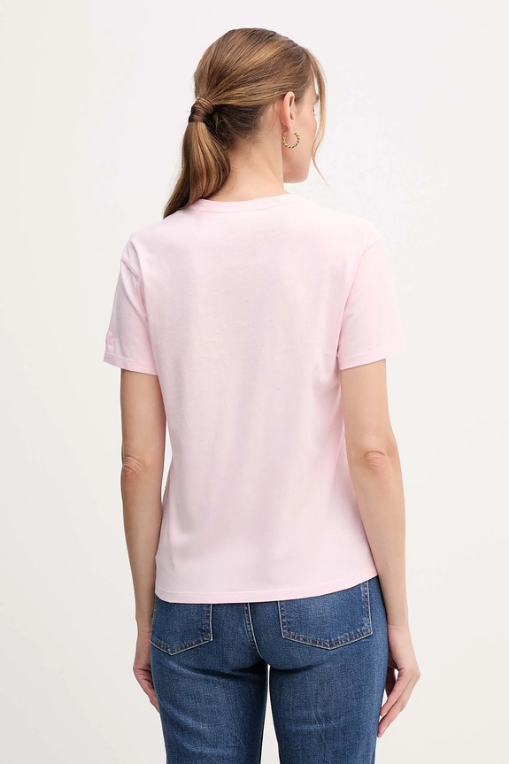 Odzież MC2 Saint Barth t-shirt bawełniany EMI0002 różowy