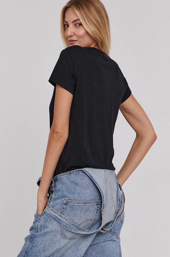 Odzież Levi's T-shirt bawełniany A2086.0013 czarny