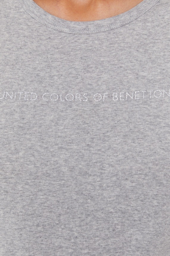 United Colors of Benetton pamut póló 3GA2E16A2.501 szürke