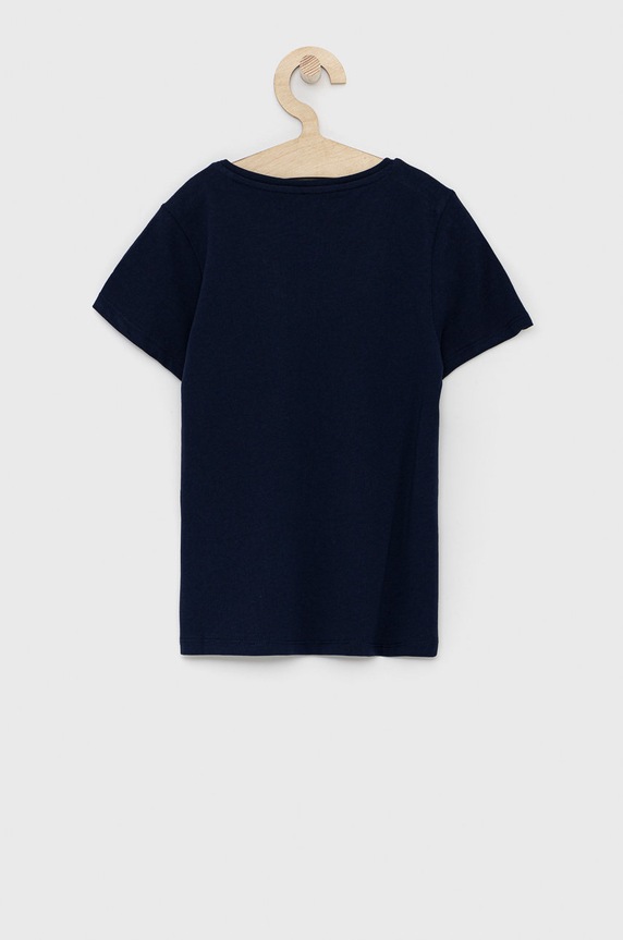 Dziewczynka Guess T-shirt bawełniany dziecięcy J73I56.K8HM0 granatowy