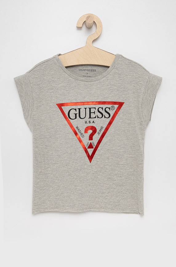Guess T-shirt dziecięcy z elastanem szary J81I15.J1311