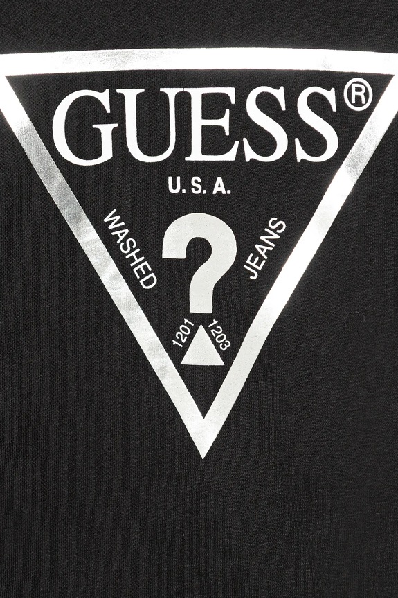 Dziewczynka Guess T-shirt bawełniany dziecięcy K73I56.K8HM0 czarny