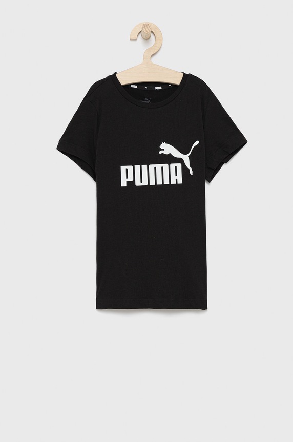 Puma Tricou de bumbac pentru copii 587029 print negru 587029