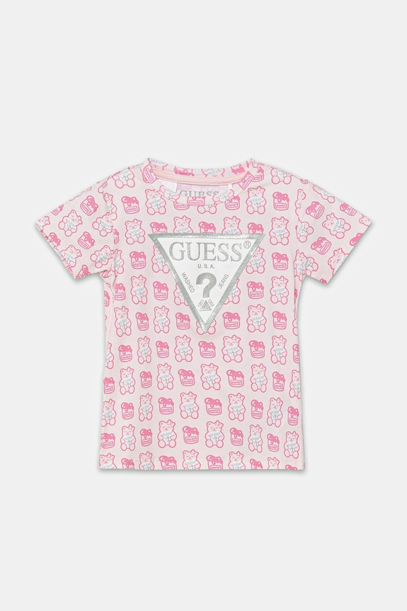 Guess T-shirt dziecięcy nadruk różowy H1YT00.K6YW1