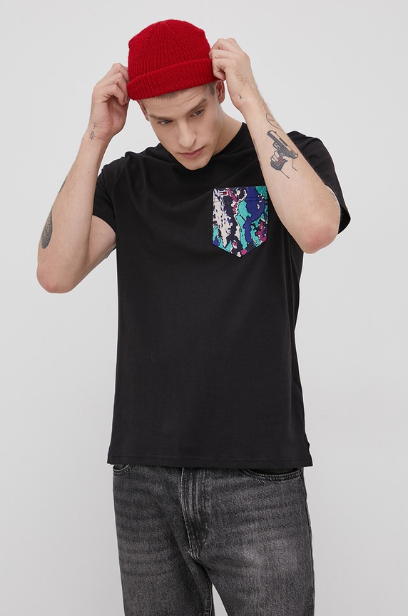 Tommy Jeans T-shirt bawełniany DM0DM11439.4890 bawełna czarny DM0DM11439.4890