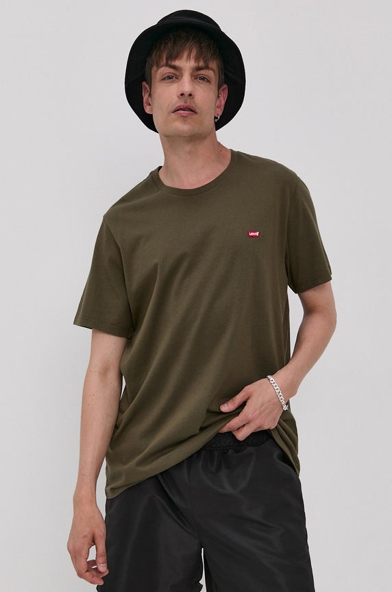 Levi's t-shirt pamut zöld 56605.0021