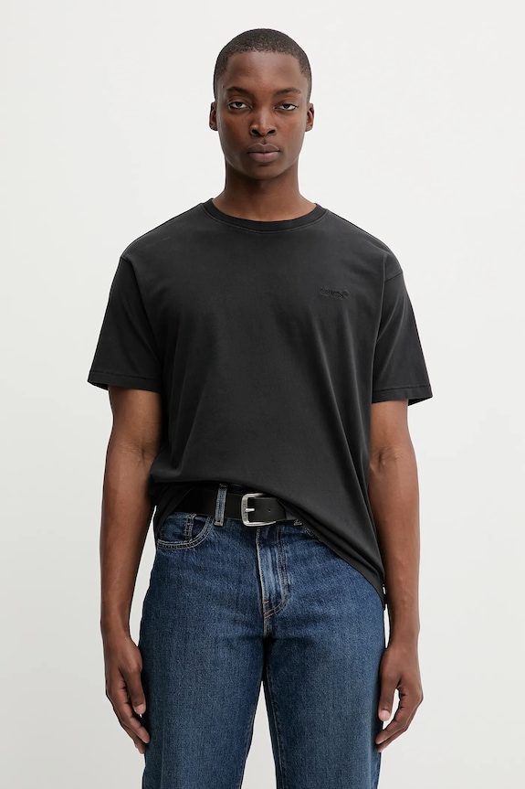 Majica kratkih rukava Levi's pamuk crna A0637.0001