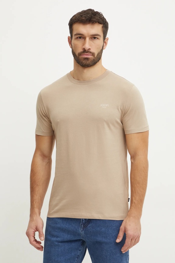 Pamučna majica Joop! Alphis bez uzorka bež 30027746