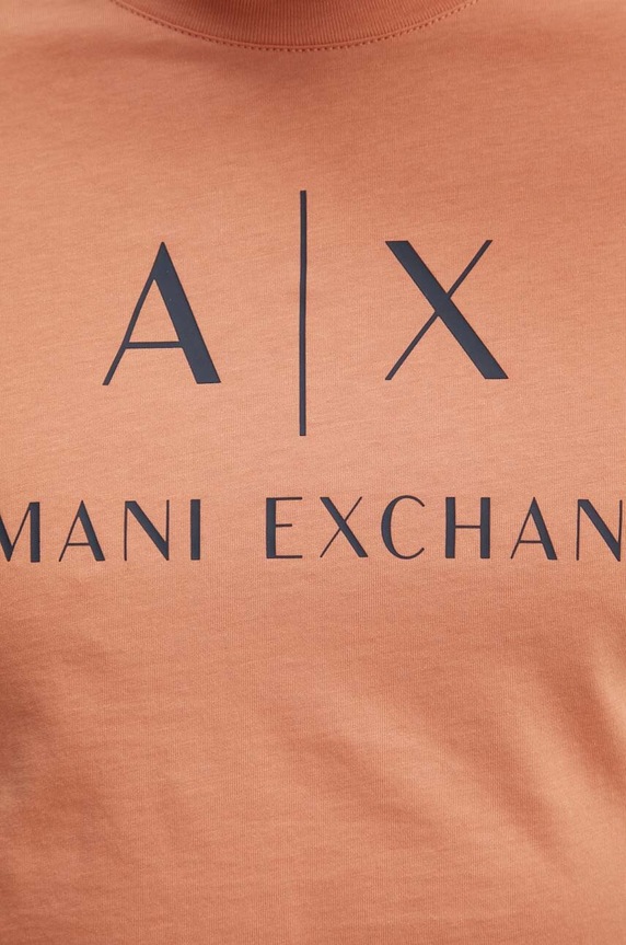Бавовняна футболка Armani Exchange 8NZTCJ.Z8H4Z помаранчевий