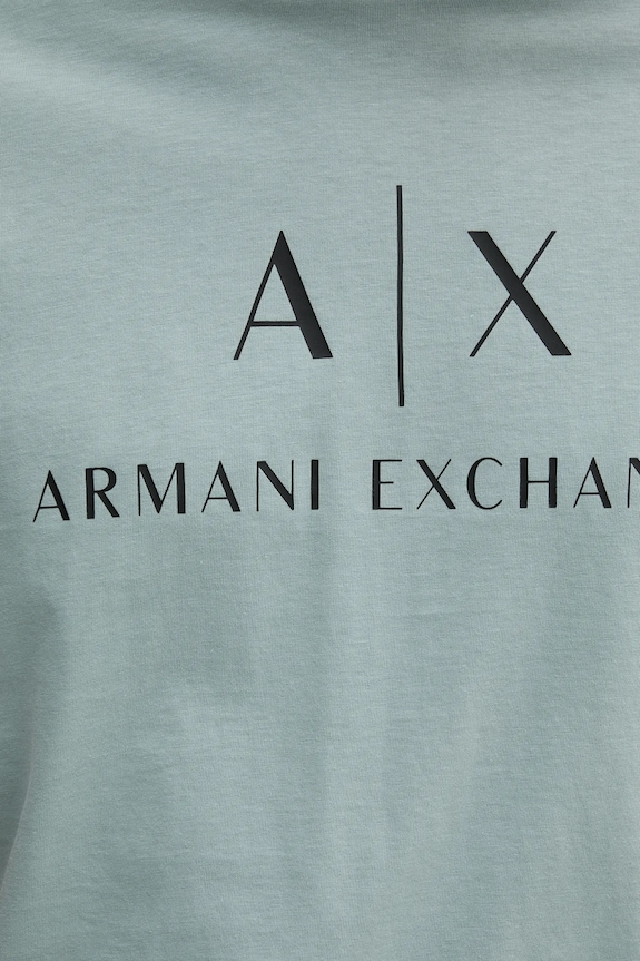 Armani Exchange pamut póló zöld 8NZTCJ.Z8H4Z