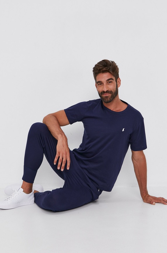 Bavlnené tričko Polo Ralph Lauren 714844756002 tmavomodrá AA00