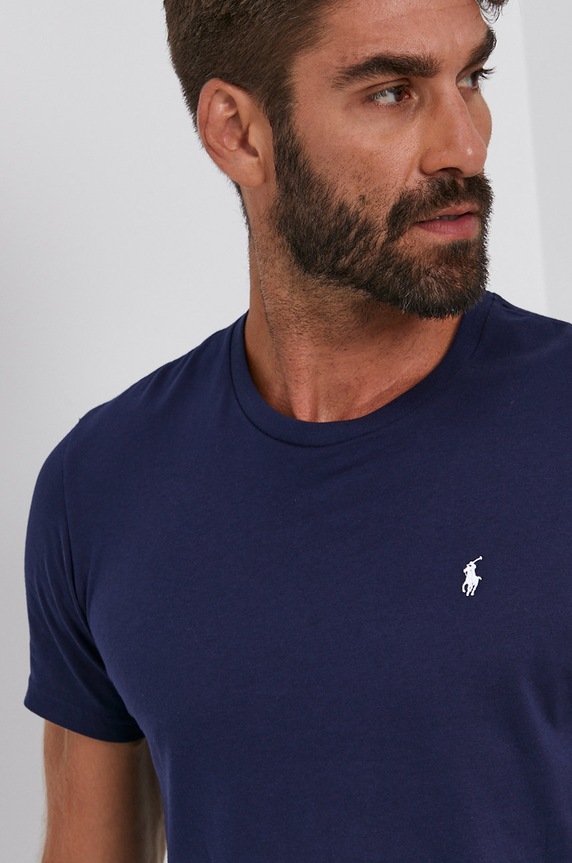 Bavlnené tričko Polo Ralph Lauren tmavomodrá 714844756002