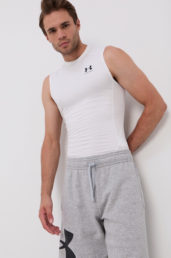 Tričko Under Armour 1361522 s elastanem bílá 1361522